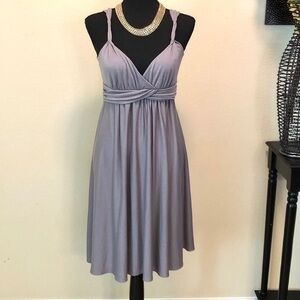Loft Gray Empire Waist Sundress Petite Small
